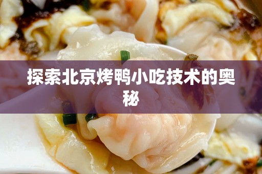 探索北京烤鸭小吃技术的奥秘