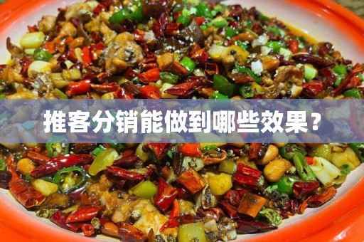 推客分销能做到哪些效果？