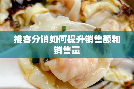 推客分销如何提升销售额和销售量