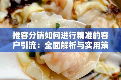 推客分销如何进行精准的客户引流：全面解析与实用策略