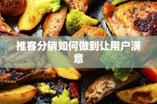 推客分销如何做到让用户满意