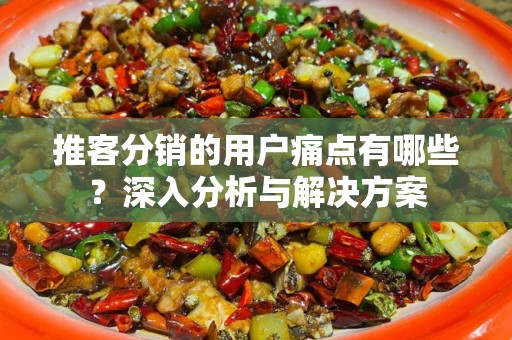 推客分销的用户痛点有哪些？深入分析与解决方案
