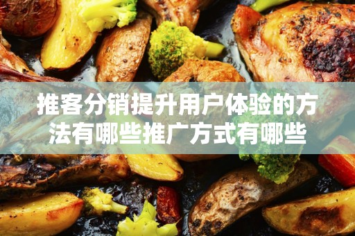 推客分销提升用户体验的方法有哪些推广方式有哪些