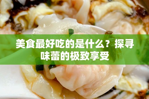 美食最好吃的是什么？探寻味蕾的极致享受