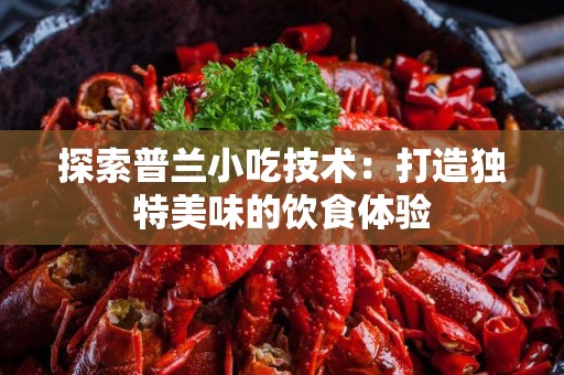 探索普兰小吃技术：打造独特美味的饮食体验